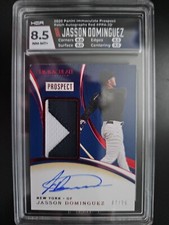 2020 Immaculate Prospect Patch Auto Holo Silver Jasson Dominguez #7/25 HGA 8.5