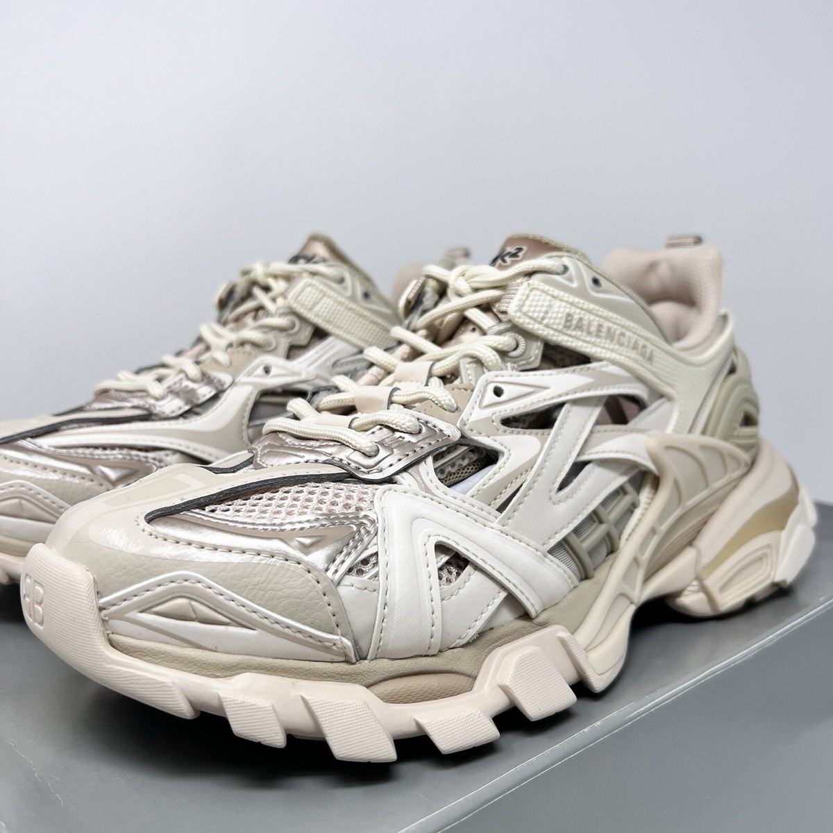 Balenciaga Track.2 Women's Sneakers Nude/Beige Size 38 EU/ 8 US | eBay
