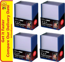 100 x Ultra PRO Regular BLUE 35pt Card Toploaders Holder 4 Packs of 25 Each