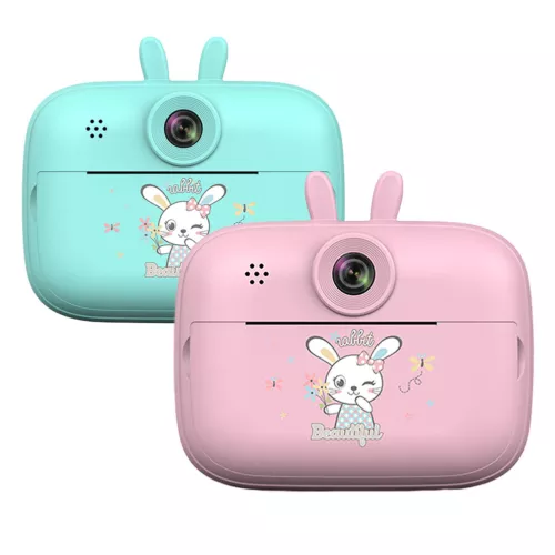 Mini lindo juguete cámara de impresión instantánea para niños dibujos animados para viajes de vacaciones Deu
