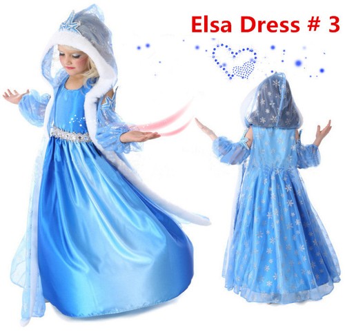 Gorgeous Queen Elsa & Princess Anna Costume Cosplay Party Dress Up - Picture 5 of 60