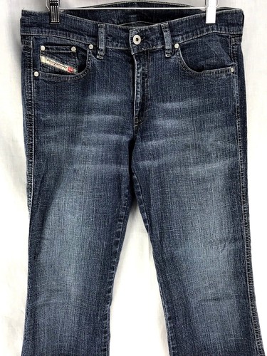 Diesel Jeans oscuro Wash Denim Mujer 32 Boot Cut Pantalones Ajustados Largo  35\