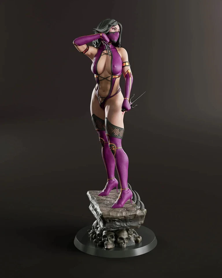 Mileena mortal kombat 25 cm figure/staeu, sla/pla 3d printed,Painted - Image 3 of 4