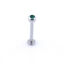 thumbnail 15  - Cheek Labret Bar Long Labret With Crystal Gem Dimple Barbell Piercing Stud
