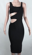 Womens Dress-Black Bodycon, Size S- HOUSE OF CB (PREOWNED)