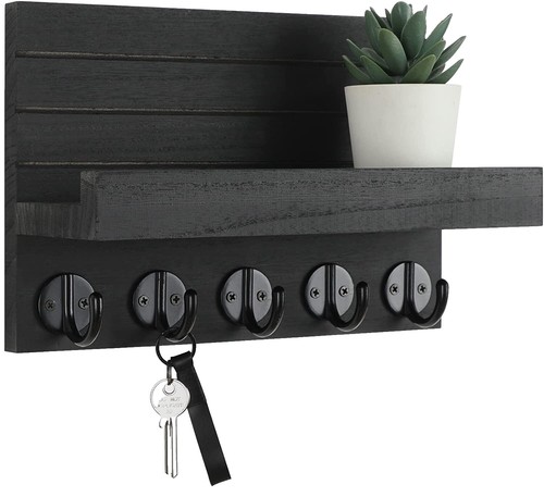 Felidio Wood Wall Hooks, Pack Coat Hooks Mounted Rustic Wooden