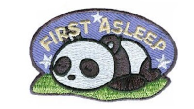 Girl Boy Cub FIRST ASLEEP To Fall Night Fun Patches Crests Badges SCOUT GUIDE