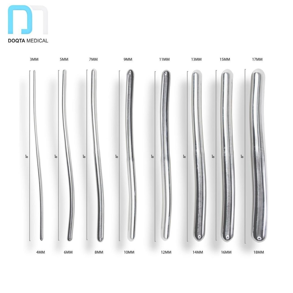 Set Hegar 8 Pezzi Autoclave Set Dilatatori Hegar Chirurgici In Acciaio Inox, 8 Pezzi Con Custodia, Per Urologia E Ginecologia Set Suoni Hegar 8 Pezzi Con Custodia