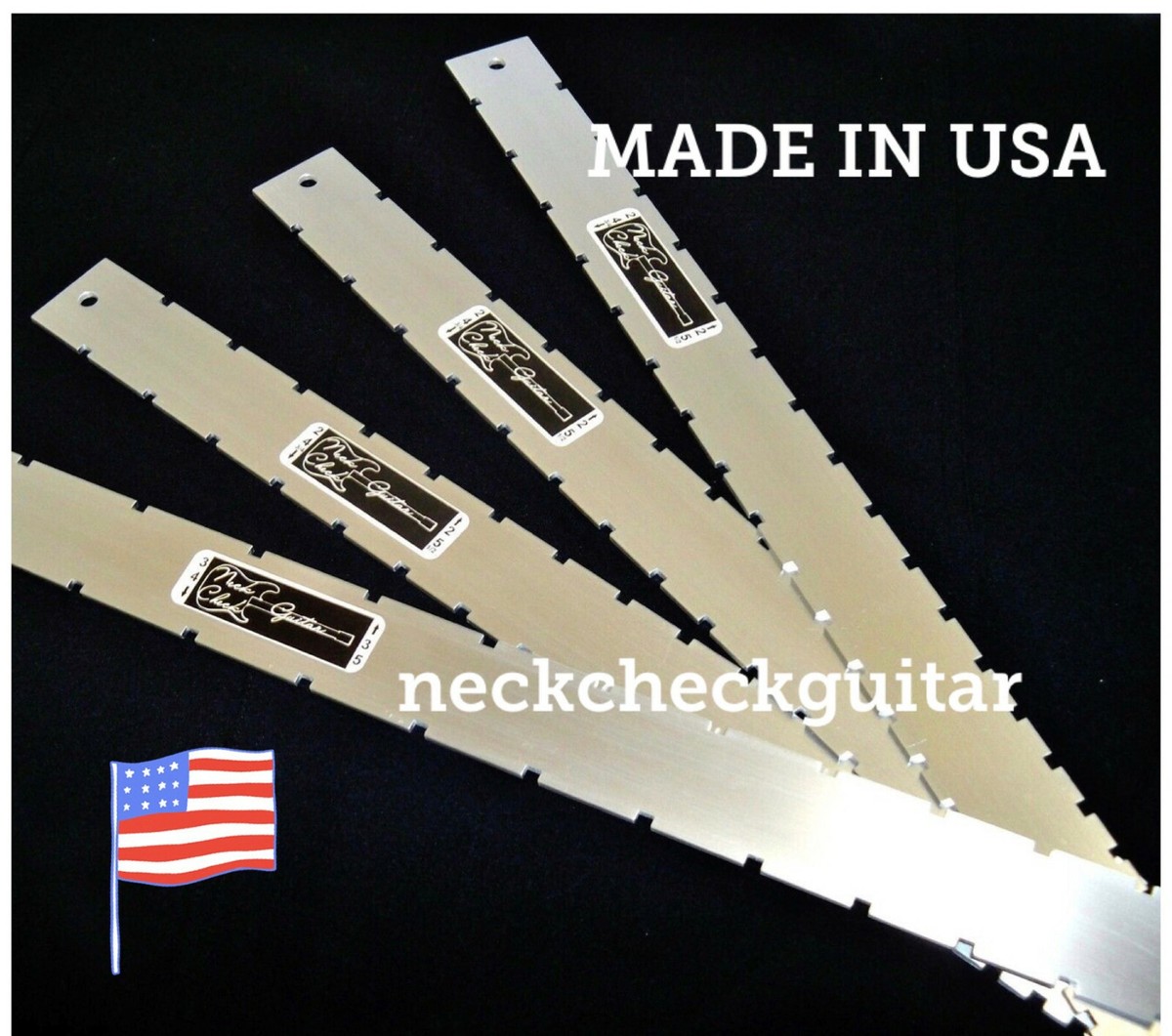 Dilwe Guitar Straight Edge-Werkzeug, Griffbrett-Griffbrett-Messwerkzeug 24.75 Gekerbte Straight Edge-Gitarrenbauer-Werkzeug für Gitarren Hals- Nivellierung