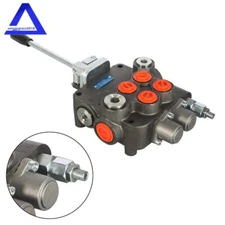 2 Spool 21GPM Hydraulic Directional Control Valve For Tractor Loader w/Joystick