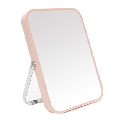 Table Desk Vanity Makeup Mirror,8-Inch Portable Folding Mirror with Metal Stand 