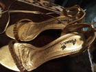 Anna Cute Strap Gold Heels Size 7 — photo 3