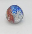 Vintage Paperweight art glass Handblown  Fireworks Red, White, & Blue — photo 2