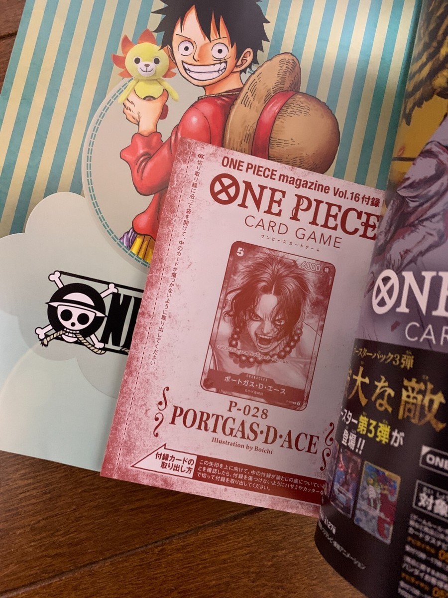 One Piece Magazine Vol. 16 with Luffy Plastic Card Autographed by