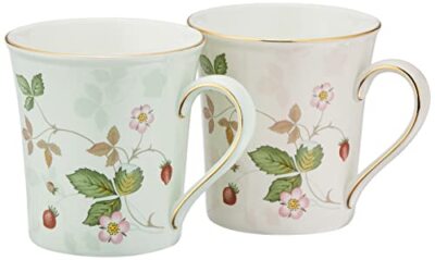 Wedgwood Wild Strawberry Pastel Pair Mug Pink/Green Approx. 300ml 1053405