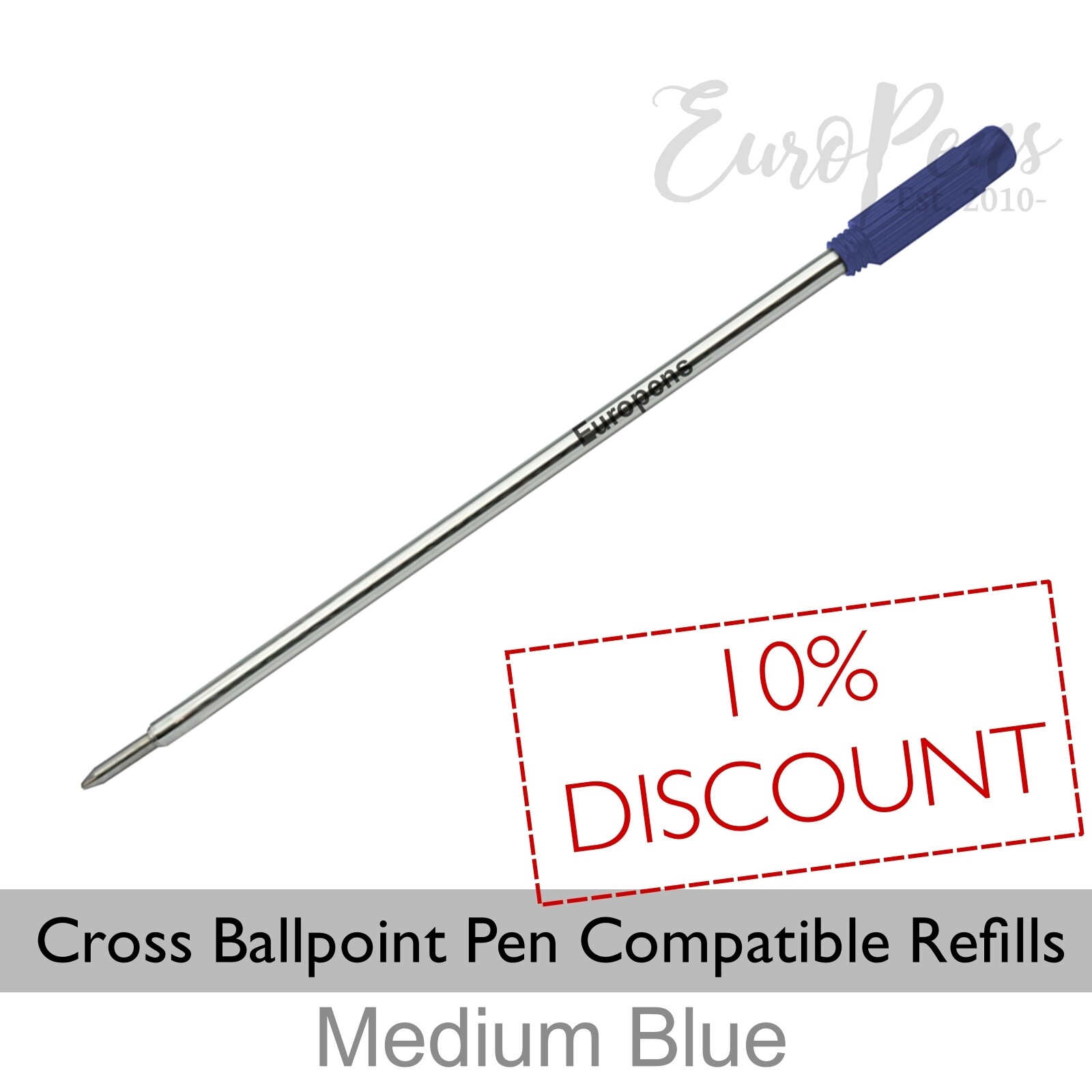 Cross Compatible 8511 Ballpoint Pen Refills Blue Medium Ink Made in