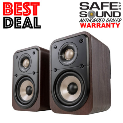 POLK AUDIO SIGNATURE ELITE ES10 BOOKSHELF SPEAKERS PAIR - WALNUT