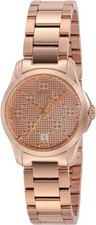 Gucci G-Timeless Rose Gold Dial Stainless Steel Women’s Watch - YA126567