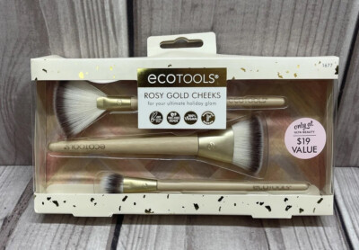 Ecotools Rosy Gold Cheeks 3 Piece Makeup Brush Set