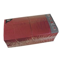 1000 Bordeaux Tissue Servietten 3-Lagig 1/4-Falz 40 Cm Party Papstar