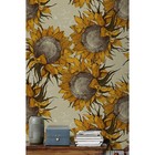 Non-woven wallpaper Retro Sunflowers | Colorful Field Flora | wall mural