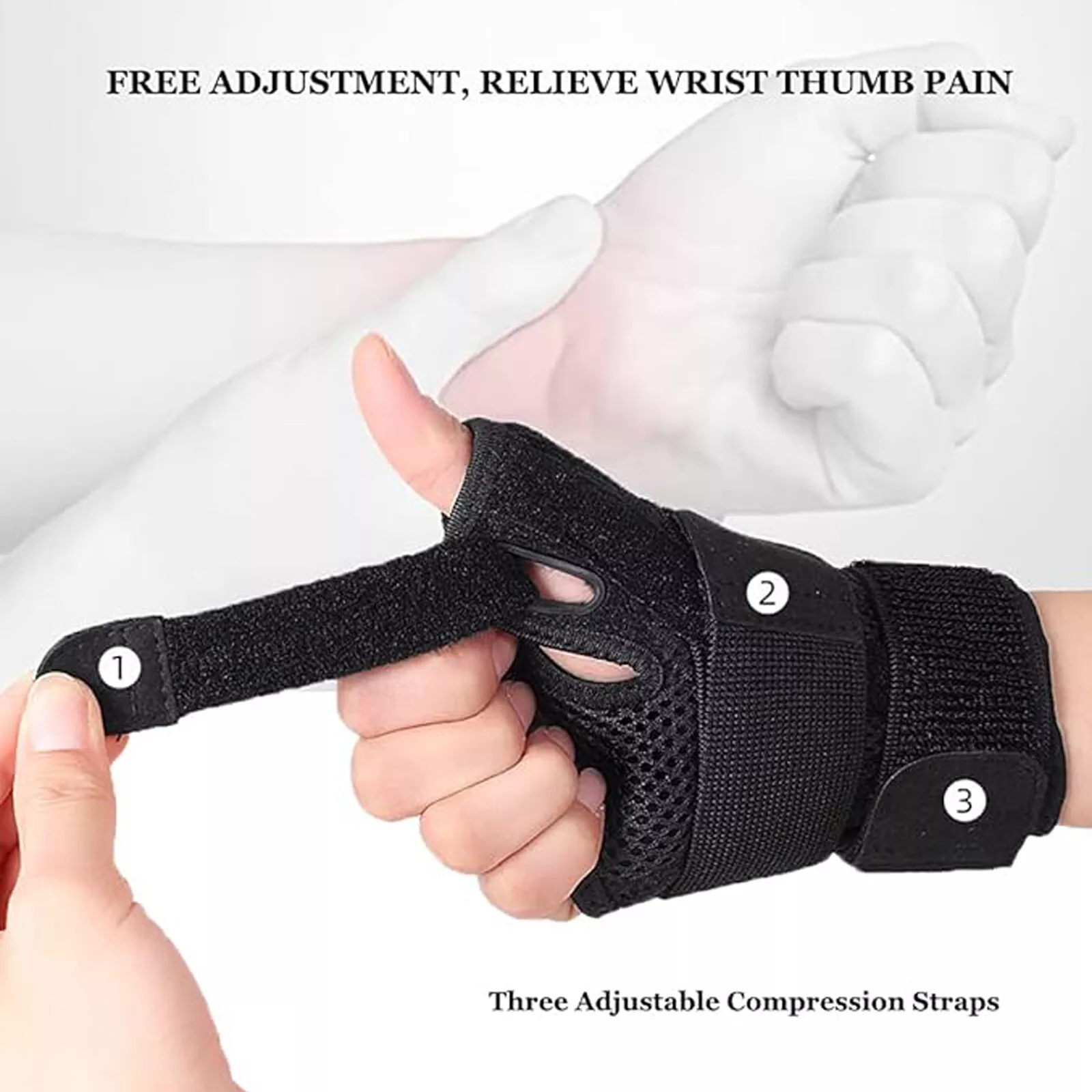 Thumb Splint Brace Spica with Wrist Support for Arthritis & Carpal Tunnel Pain Thumb Splint Brace Spica with Wrist Support for Arthritis & Carpal Tunnel Pain