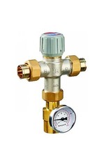 Honeywell AM102R-USTG-1 1in Sweat Union Mixing Valve w/ Temp Gauge