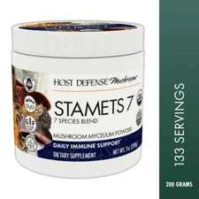 Host Defense Stamets 7 Powder 200 g Organic Immune Support New! Fungi Perfecti