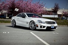 Cars mercedes sl63 Desk Mat Stitched