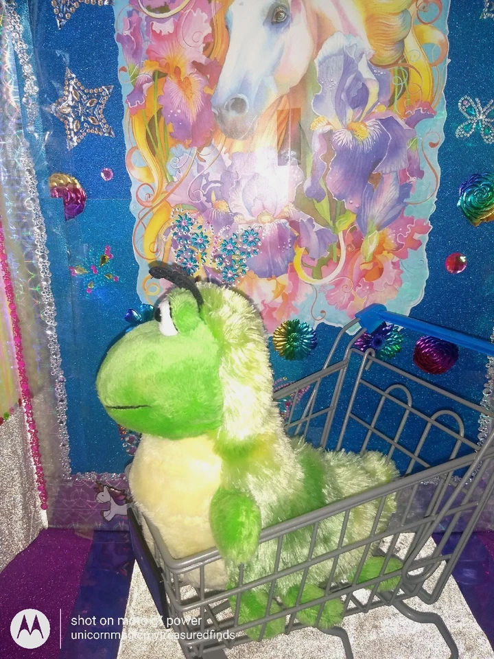 🦄Ganz / Webkinz "Caterpillar" Green & Yellow Color HM434 '2009 10" Plush! - Image 4 of 4