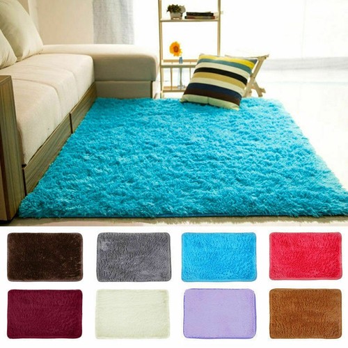 Modern Rugs Non-slip Area Carpet Floor Mat Pure Soft Fluffy Home Carpets Pad USA - Picture 3 of 28