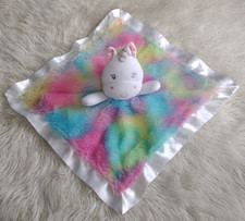 2019 Baby Starters White Unicorn Rainbow Pastel Lovey Security Blanket Plush Toy