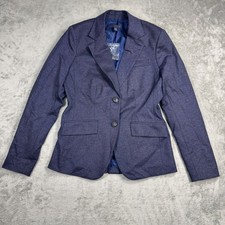 NWOT Brooks Brothers Womens Sz 2 Blazer Blue Jacket Quiet Luxury Preppy Academia