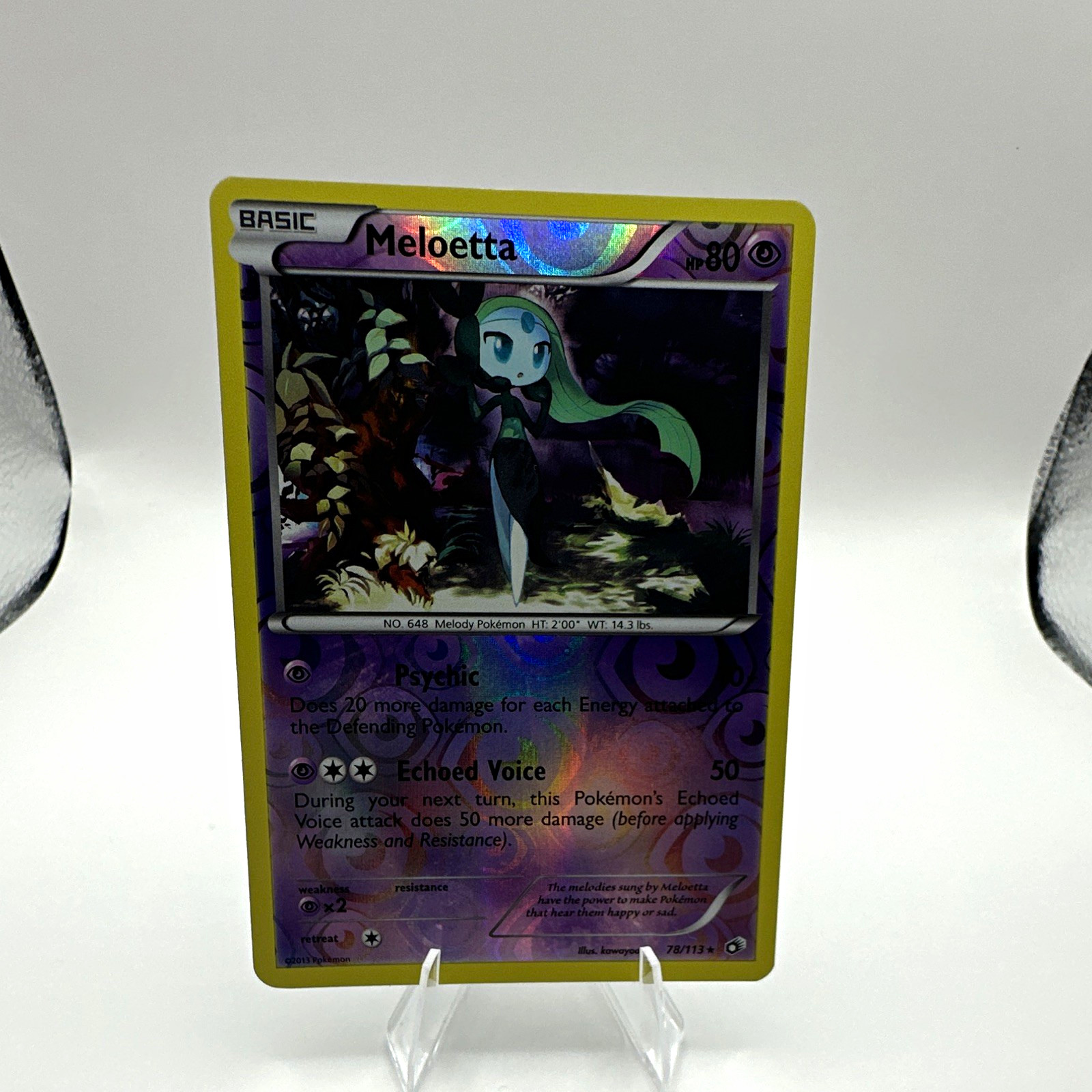 Meloetta Legendary Treasures 78/113 Holo Rare Pokemon Card EN
