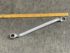 Vintage Indestro 6 Point Boxed End Deep Offset Wrench 3/8 X 7/16” USA 911