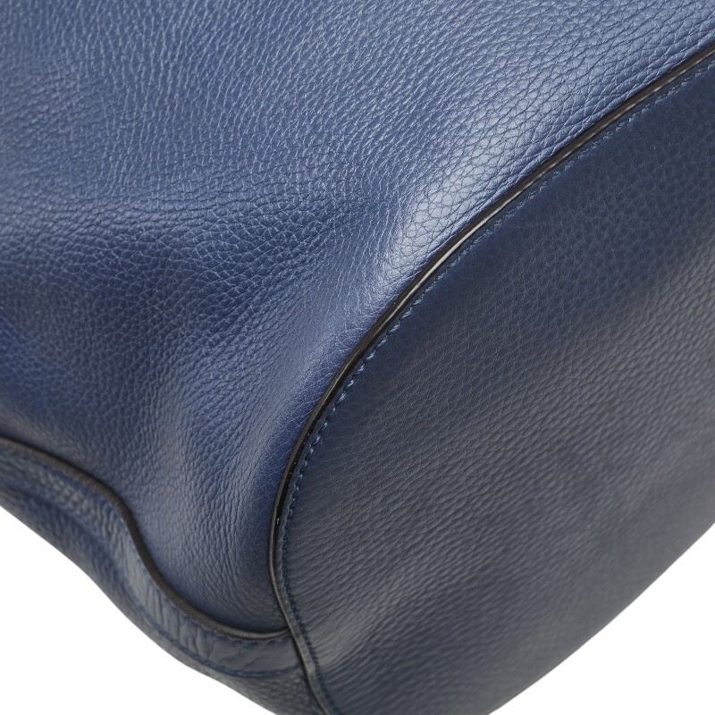 Gucci Bamboo Shoulder Bag Handbag 387613 Navy Leather Women s GUCCI Used From Ja thumbnail 4