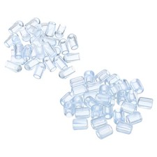 1Set/30Pcs Kitchen Sink Rack Feet w 20Pcs 5mm ID x 10mm OD Bumpers Cover Clear