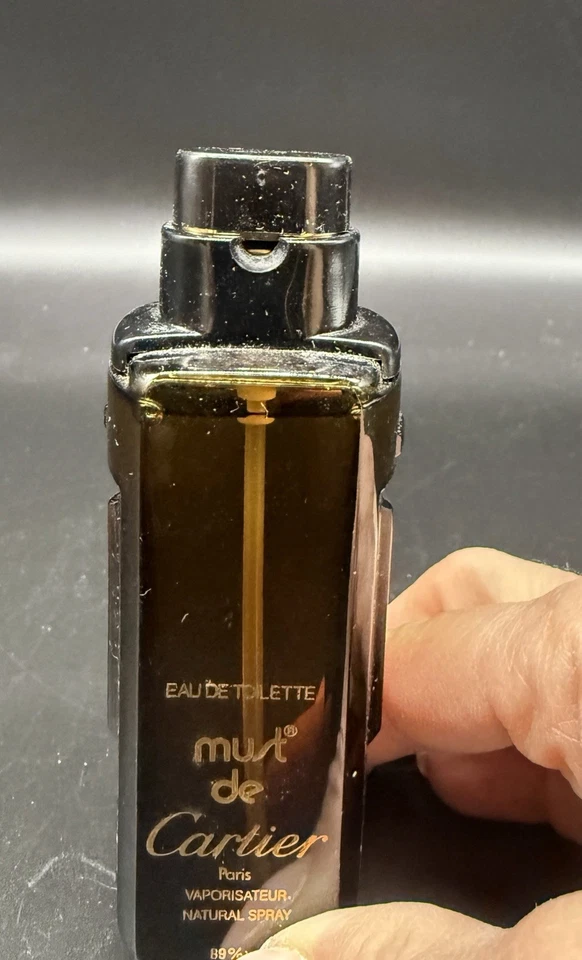 Винтажная туалетная вода Must de Cartier Paris спрей перезарядка/заправка 1,6 жидкой унции 50 мл тестер - Изображение 2 из 4