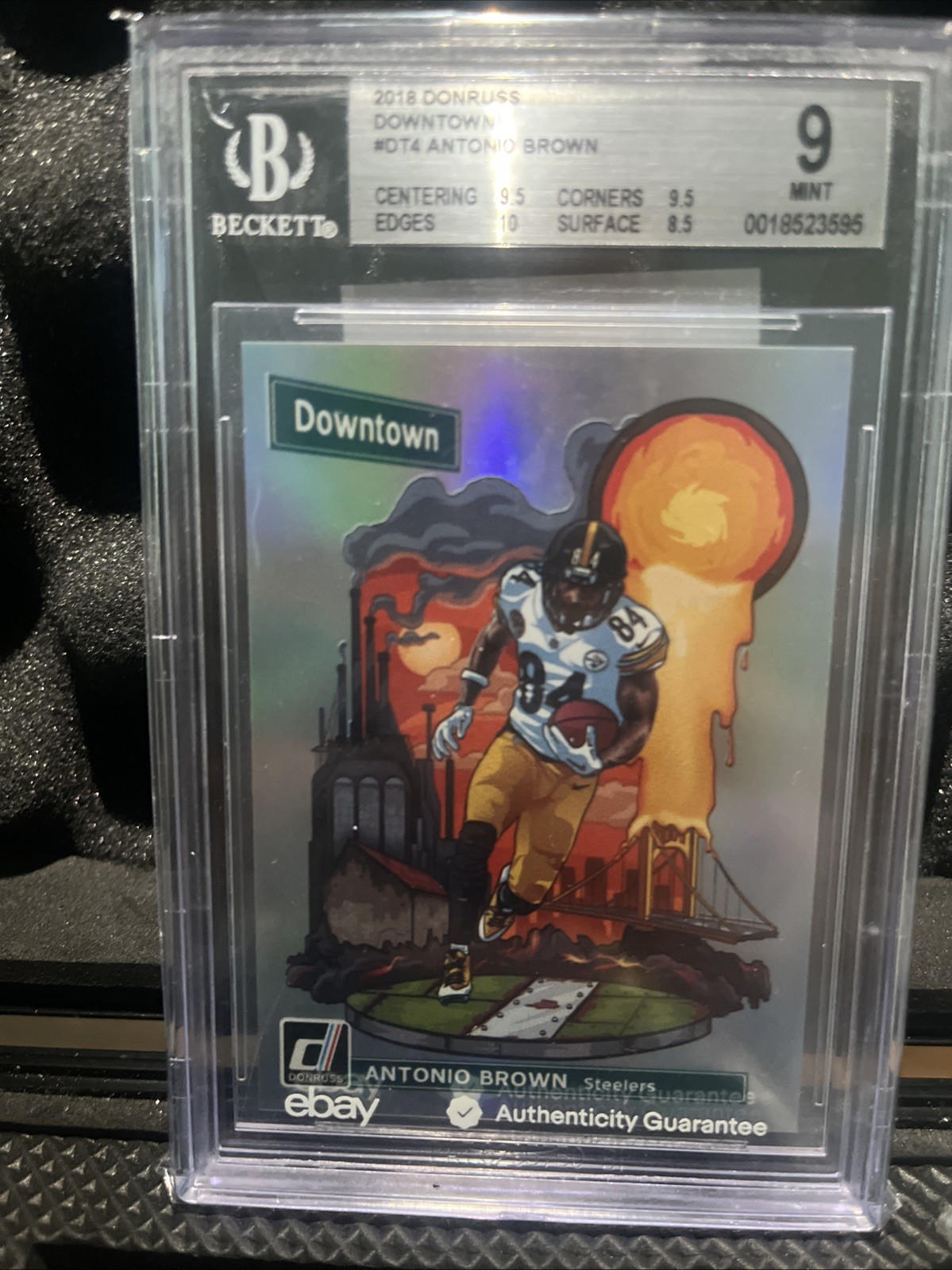 2018 Donruss Downtown Downtown Antonio Brown BGS 9- Super Rare!