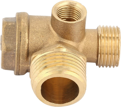 #ad Central Pneumatic Compressor Parts Air Compressor Check Valve 3 Port Brass Air $12.22
