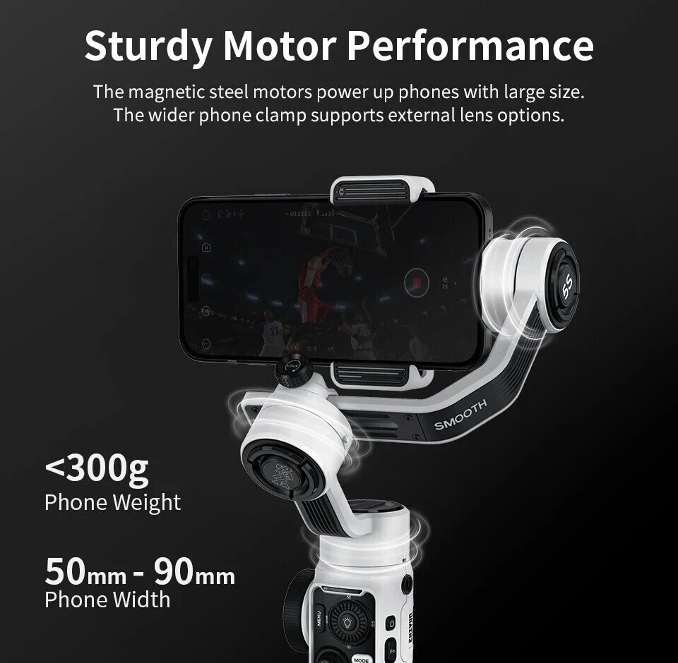 NEW Zhiyun Smooth 5S Combo 3-Axis Handheld Smartphone Gimbal Stabilizer - Image 2 of 4