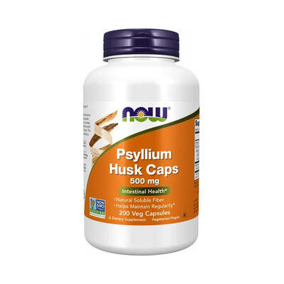 Now Foods Psyllium Husk Caps 500mg (200 vcaps) (111,18 EUR/kg)
