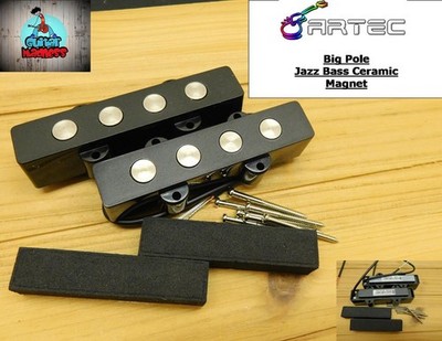 Artec Ceramic ''Big Pole'' Pickup Set for 4-string Fender Jazz J Bass 