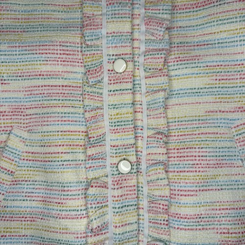 Janie and Jack Boucle Pastel Ruffle Front Jacket - Picture 6 of 6