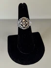 Rare Vintage Celtic Holy Cross Sterling Silver ring Size 6