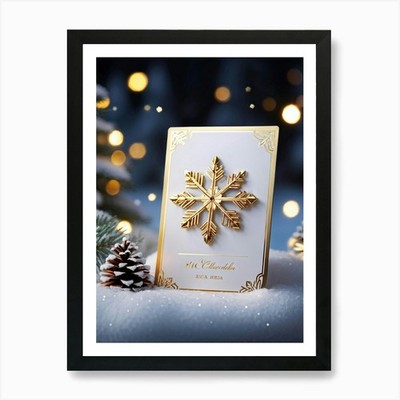 A High Definition Digital Render Of Framed Wall Art Poster Canvas Print Picture