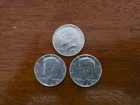 (3) 1964 P Kennedy half dollars, circulated