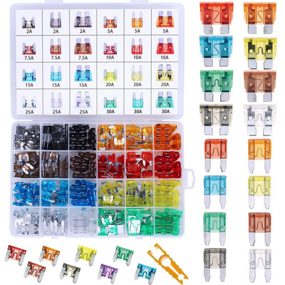 288 Pcs Car Fuses Assortment Kit Replacement for RV Truck Car Motorcycle Boat
