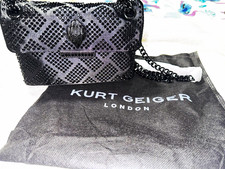 Kurt Geiger Black Geometric Rhinestone Should...