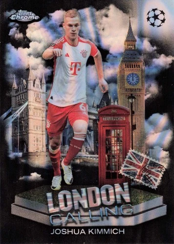 2023-24 Topps Chrome UEFA Club #LC-6 Joshua Kimmich London Calling Black Lava